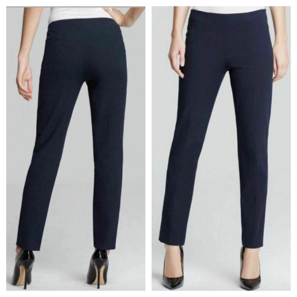 Theory Belisa virgin wool navy cropped pants sz 4 - Picture 2 of 10